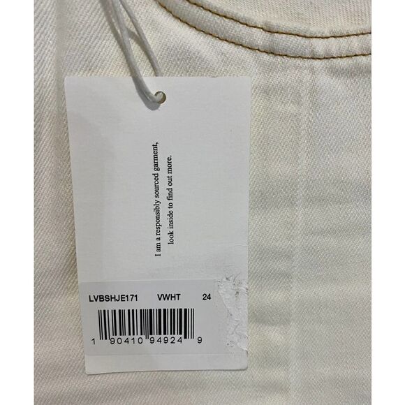 Frame  High Waist Jagged Hem Denim Bermuda Shorts - Picture 8 of 11